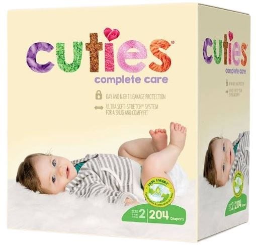 Cuties Complete Care - Size 2, Case of 204