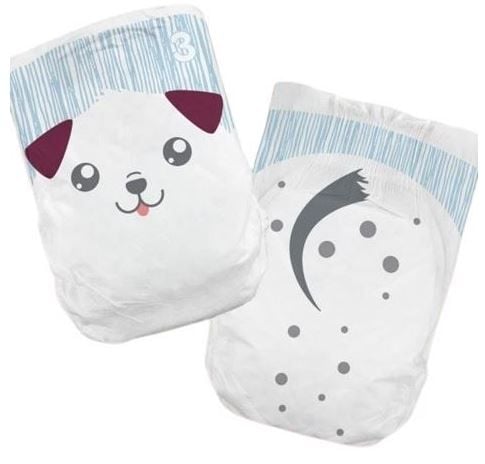 Cuties Size 3 Diapers - Dog