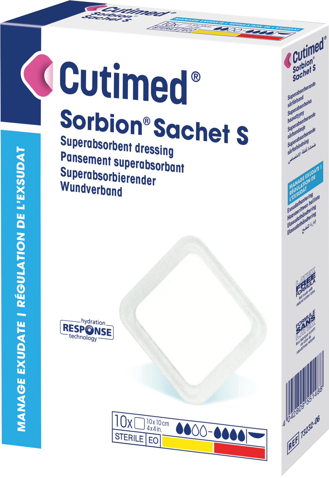 Cutimed Sorbion Sachet S 7323298 | 15.2 x 20.3 cm | 6 x 9 Inch by BSN