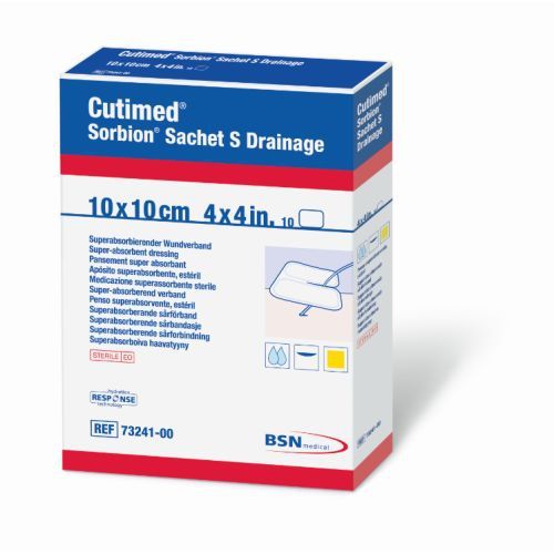 Cutimed Sorbion Sachet S Drainage, 4 x 4 Inch