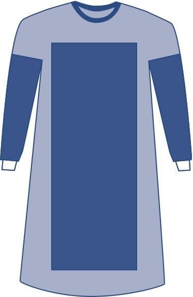 Medline Eclipse Poly-Reinforced Surgical Gowns with Set-In Sleeves, Sterile