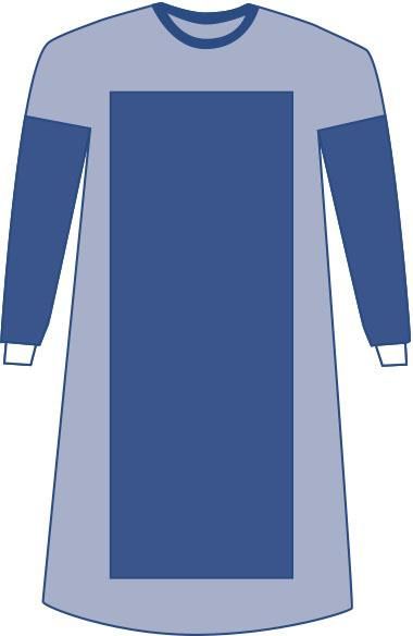Medline Eclipse Poly-Reinforced Extra-Long Surgical Gowns, Sterile