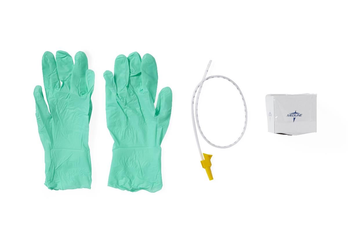 Medline Sterile Open Suction Catheter Kits, 12 Fr or 14 Fr