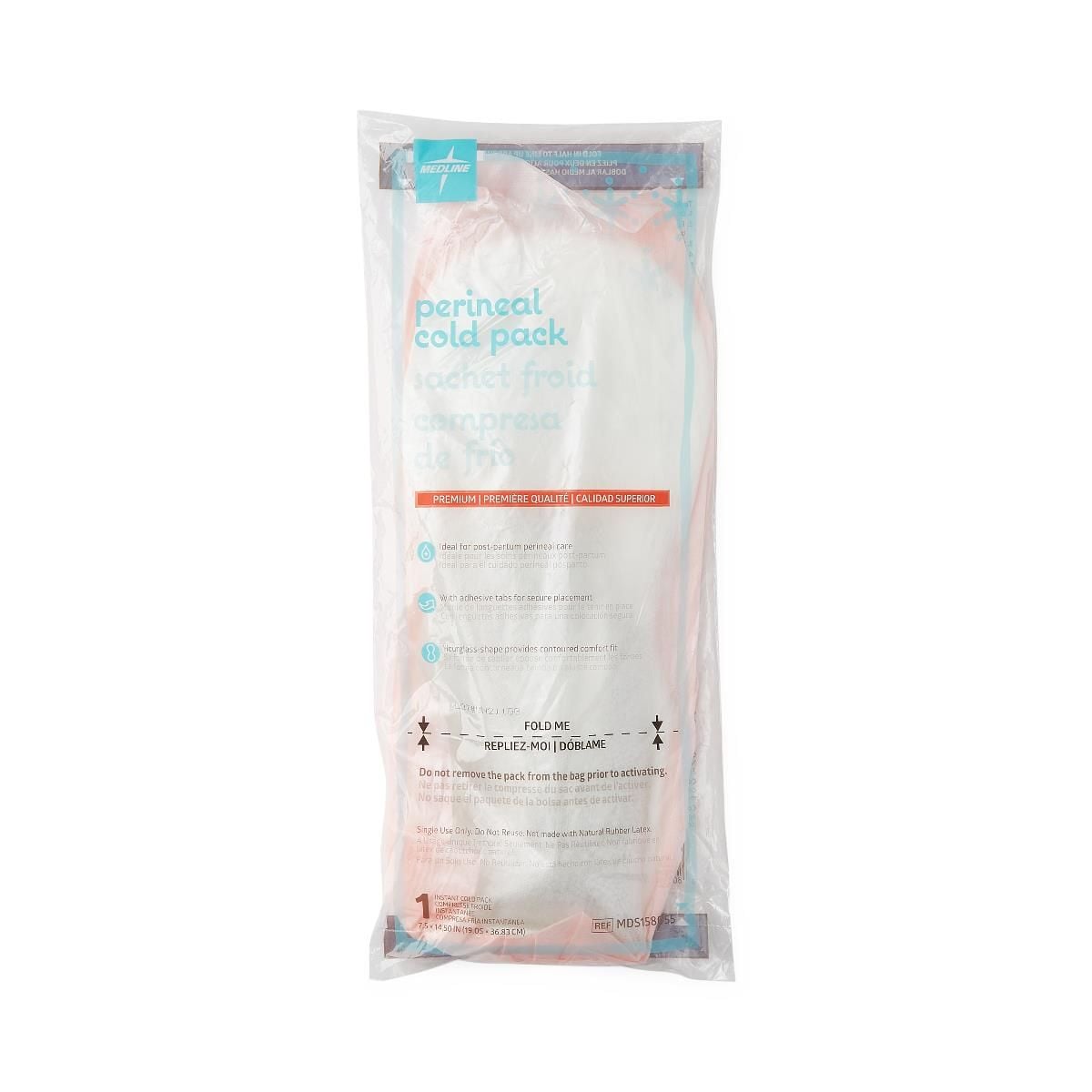 Medline Premium Contoured Perineal Cold Pack/Pad, 6-3/4 x 14-1/4 in.