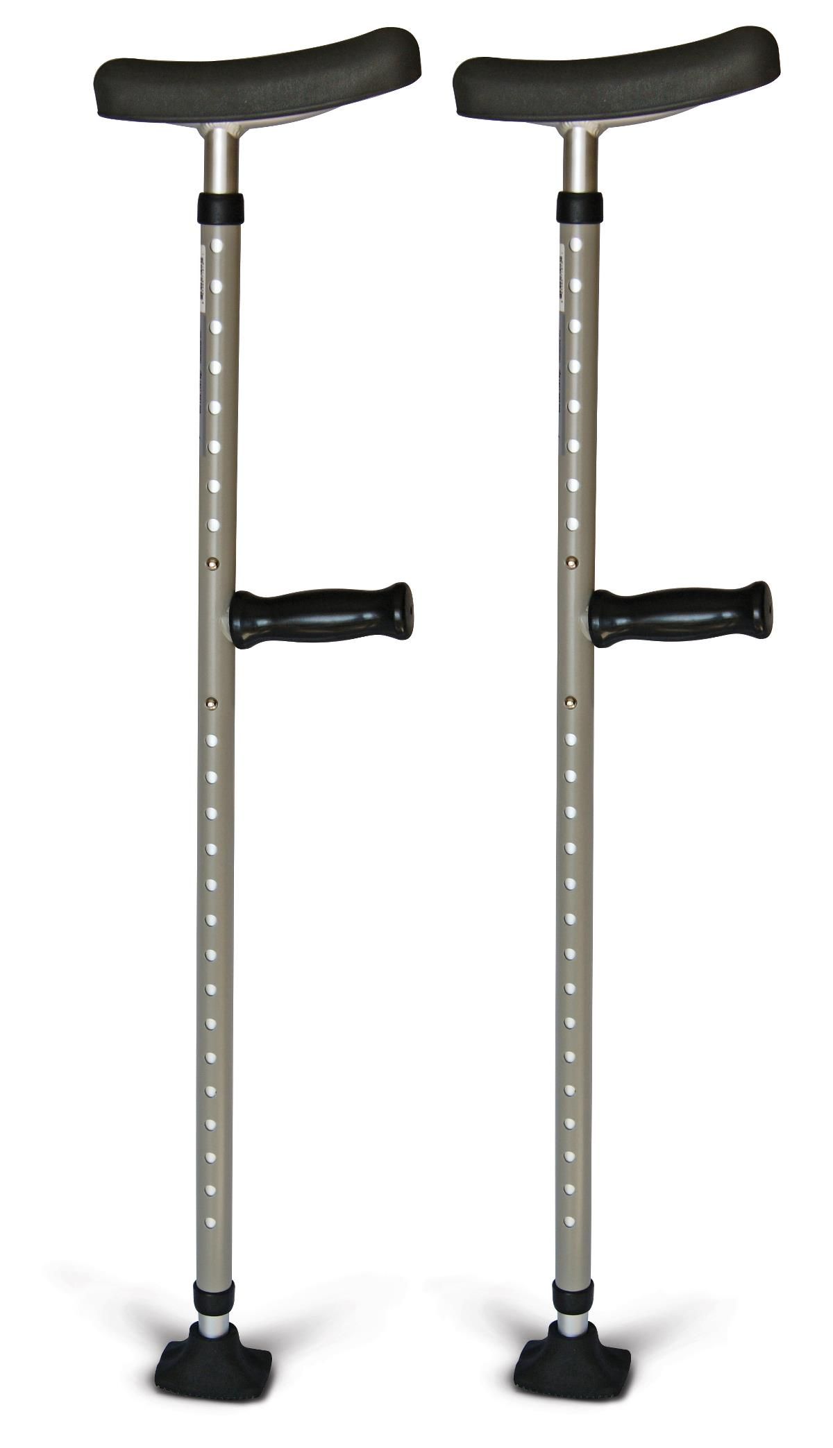 Medline Universal Steel Single-Tube Crutches - MDS80542