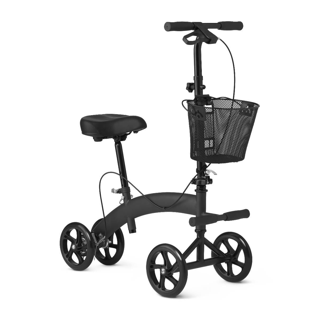 Medline Manual Seated Scooter Knee Walker, Black - MDS86000SS
