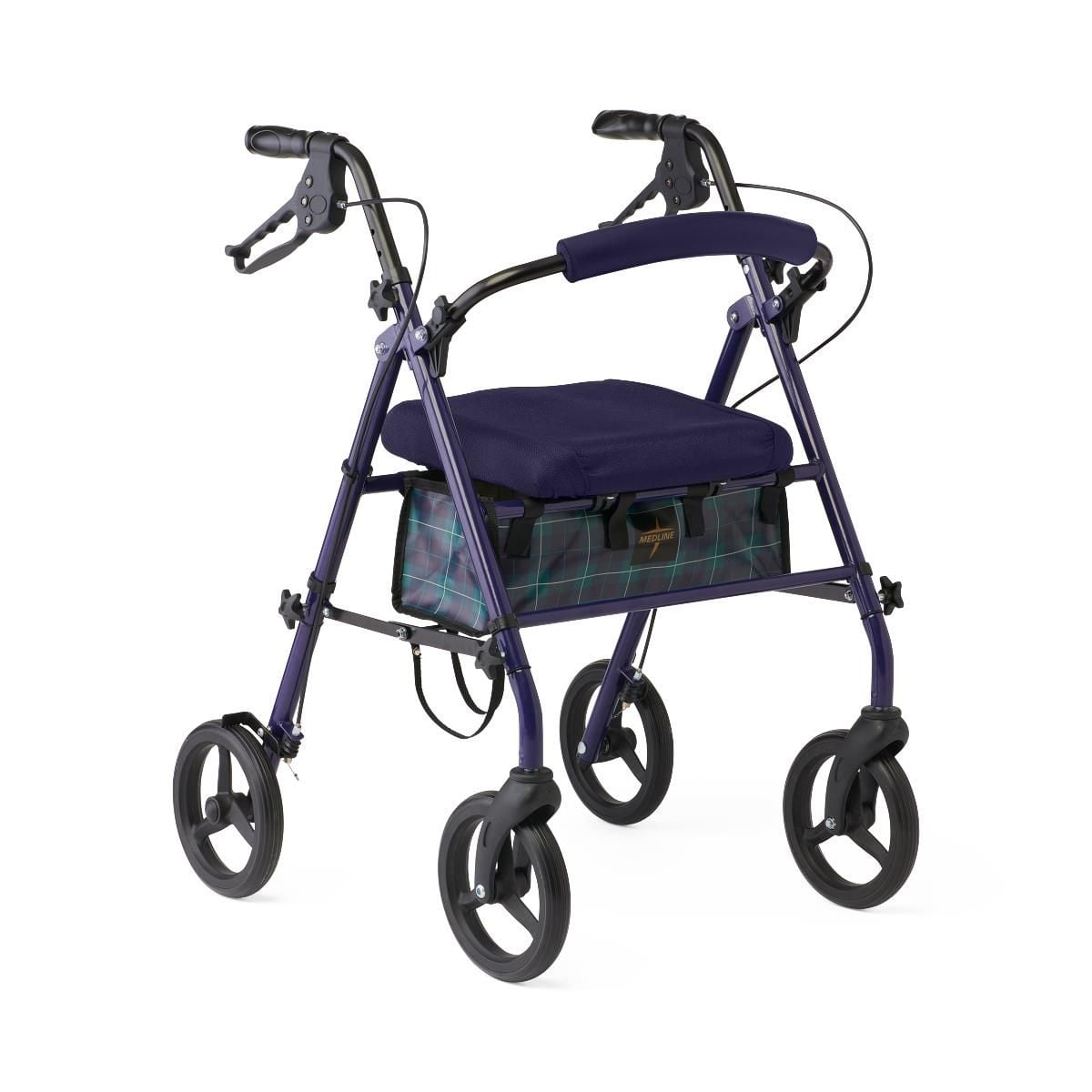 Medline Basic Steel Rollators with Microban, Navy or White