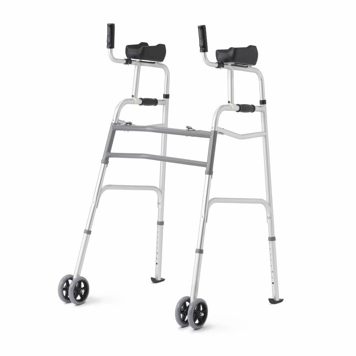 Medline Upright Folding Walkers, Adult or Junior
