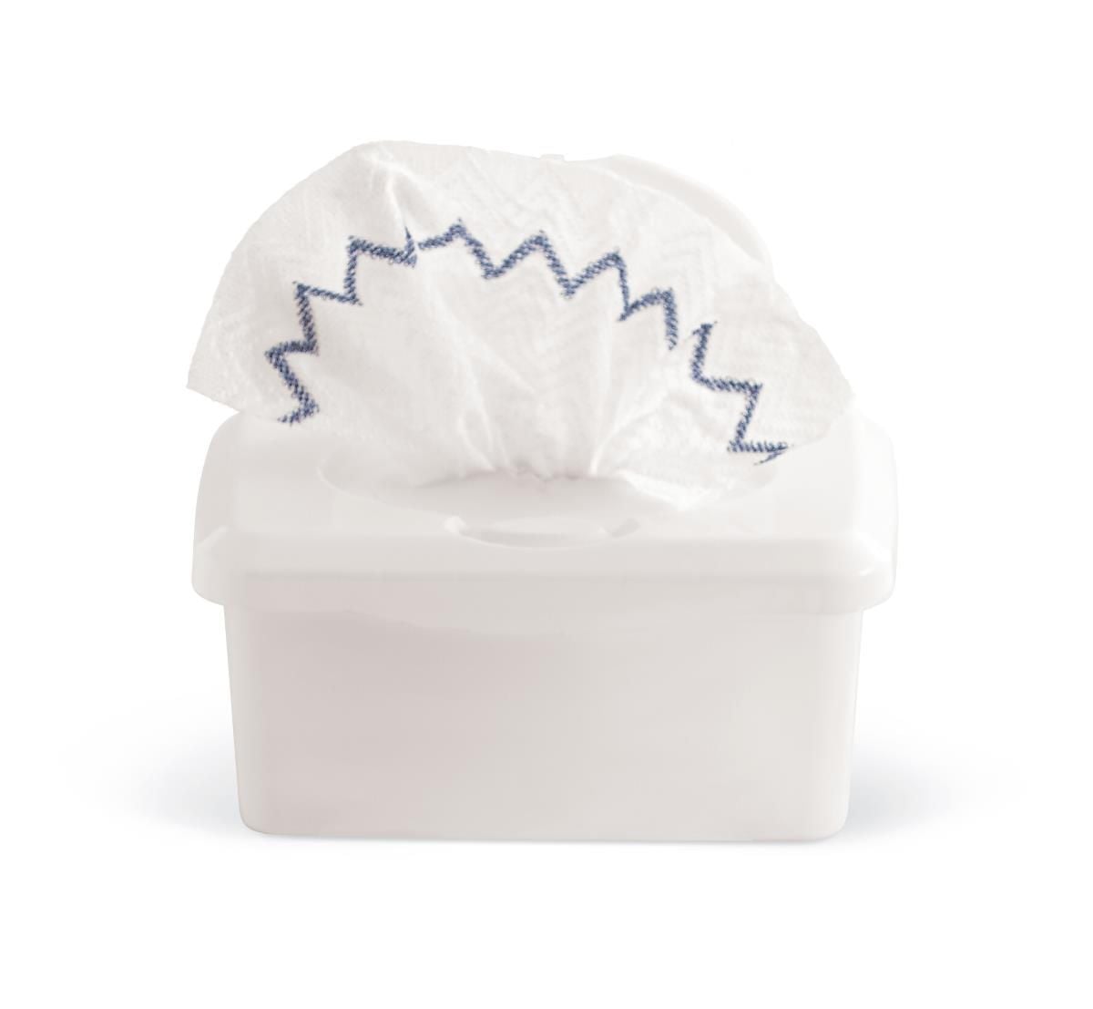 Medline Microfiber Cloths, 12 x 12 in. w/ Reusable Tub - MDT217DC10