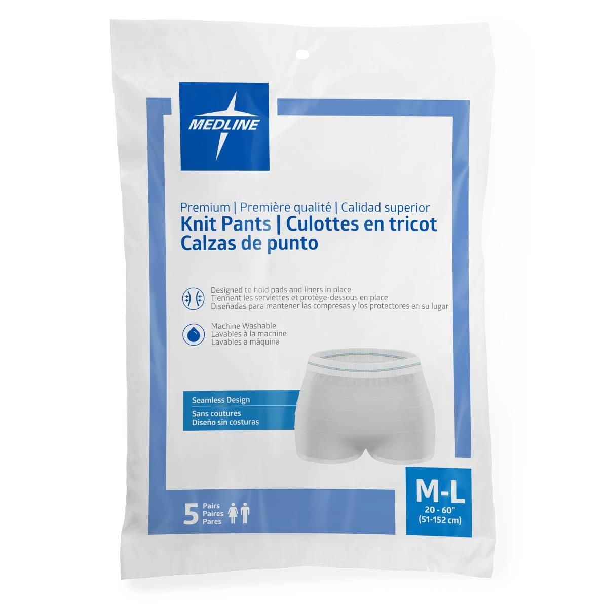 Medline Premium Knit Incontinence Underpants MSC86500Z, MSC86300