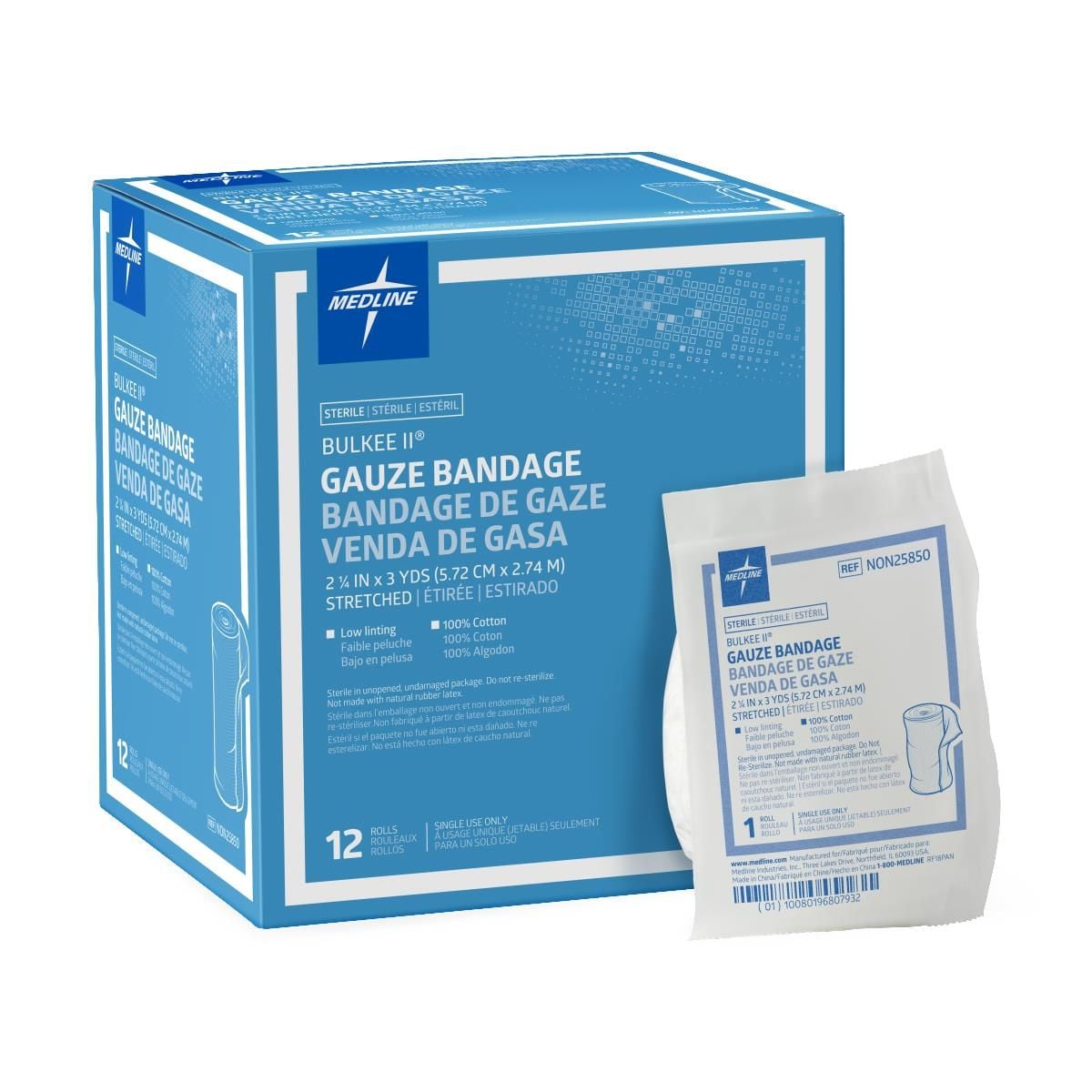 Medline Bulkee II Gauze Bandages - All Sizes