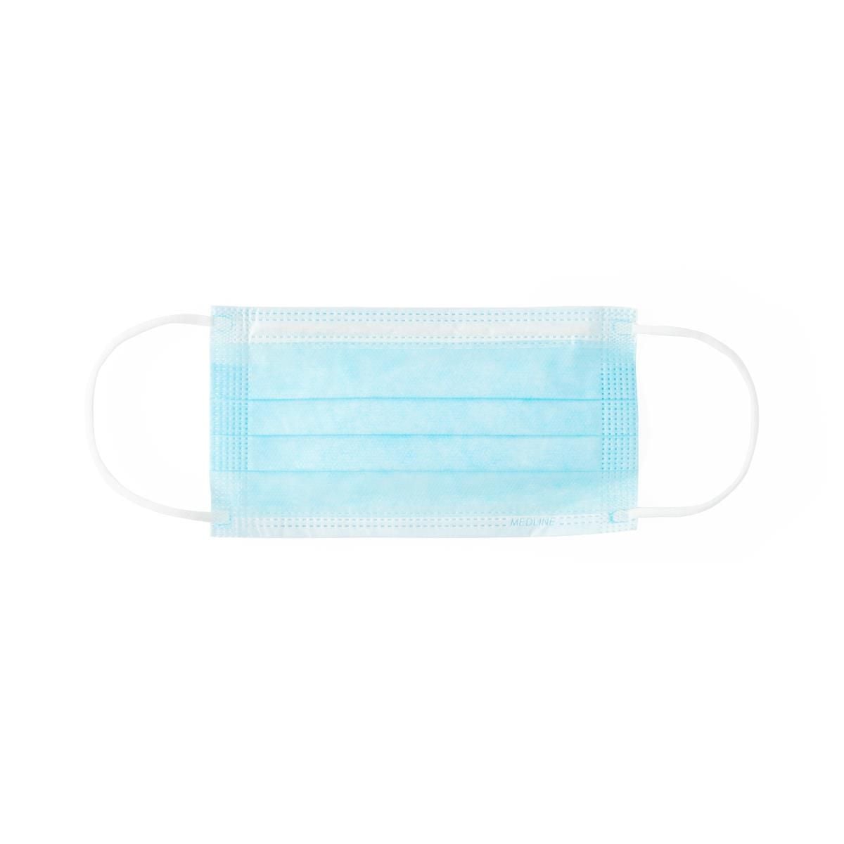 Medline ASTM Level 1 Basic Procedure Face Mask with Ear Loops, Blue