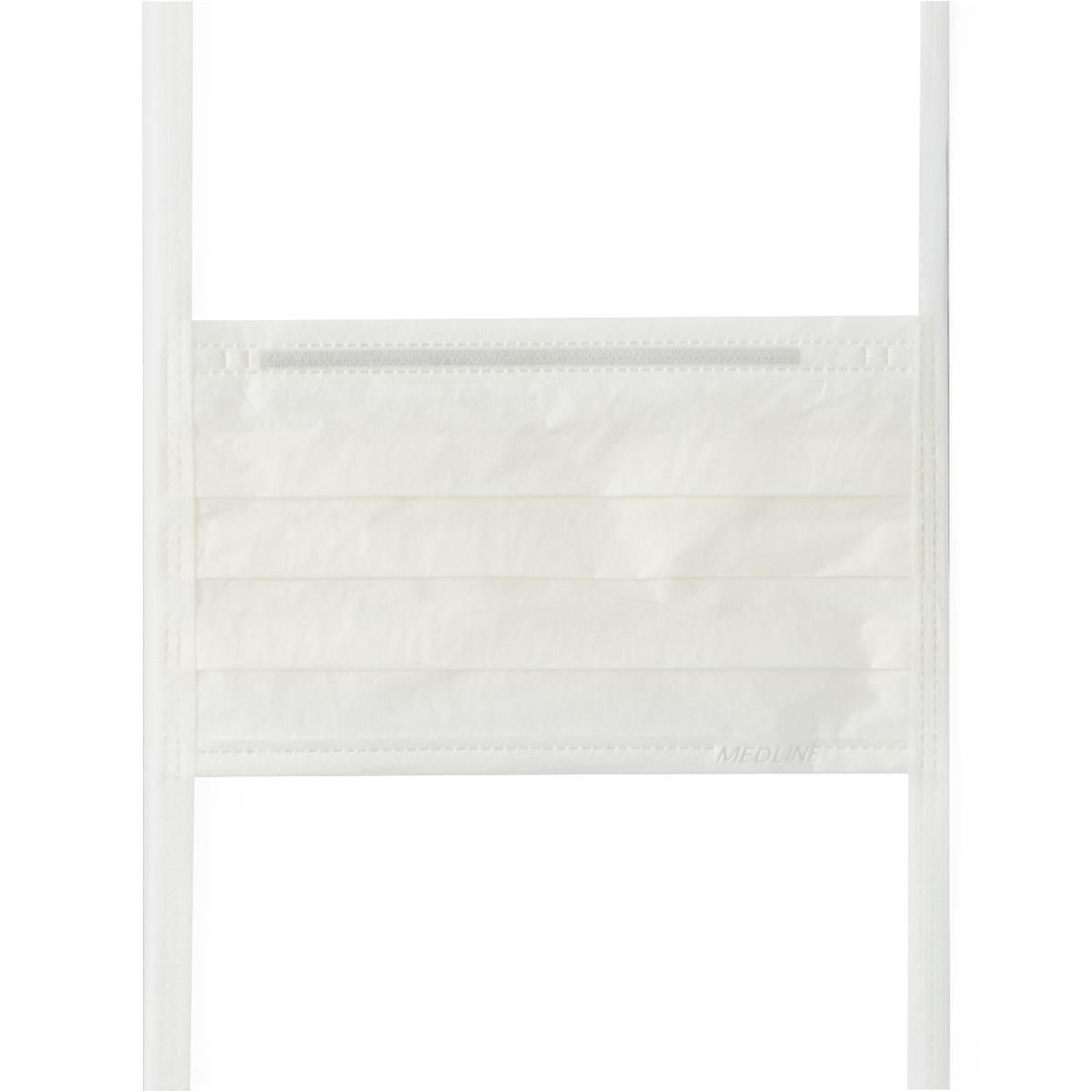 Medline ASTM Level 1 Surgical Mask with Hypoallergenic Filter and Ties, White