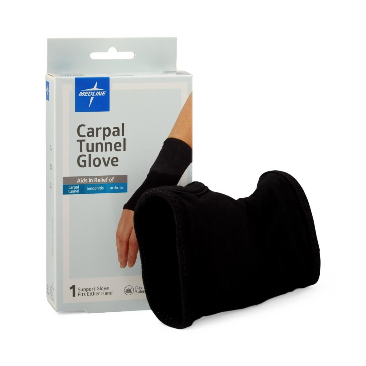 Medline Carpal Tunnel Gloves, Size S to L