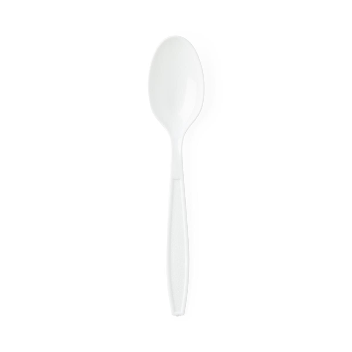 Medline White Plastic Spoons, Medium or Heavy Weight