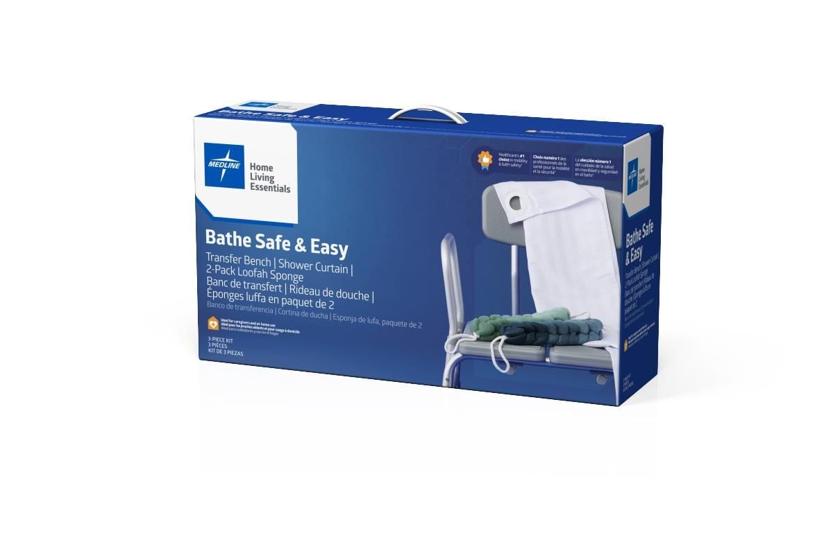Bathe Safe and Easy Kit for Caregivers with Shower Transfer Bench
