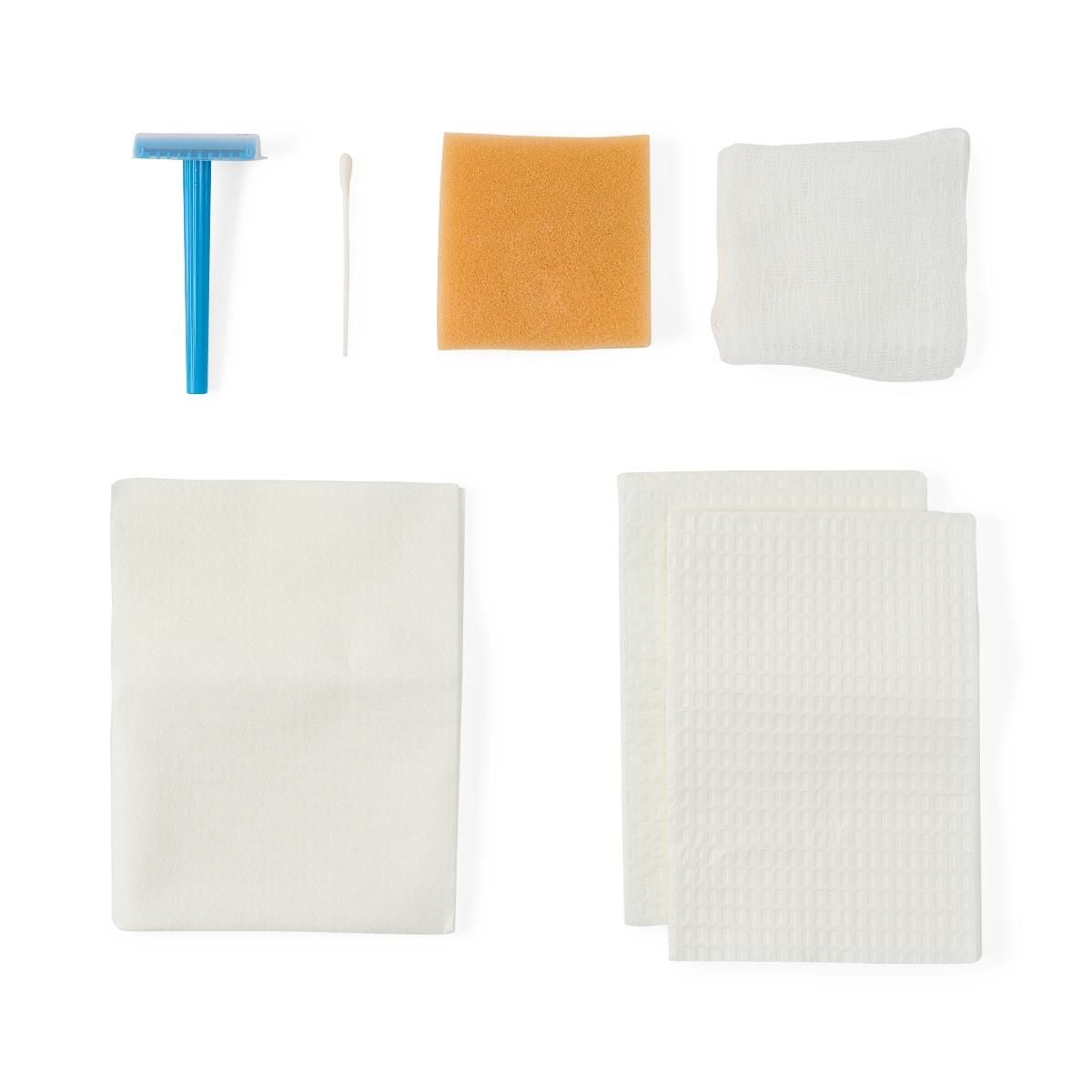 Medline Dual-Compartment Shave Prep Trays - DYND70820