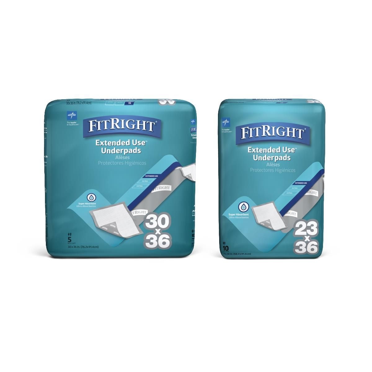 Medline FitRight Extended-Use Premium Underpads