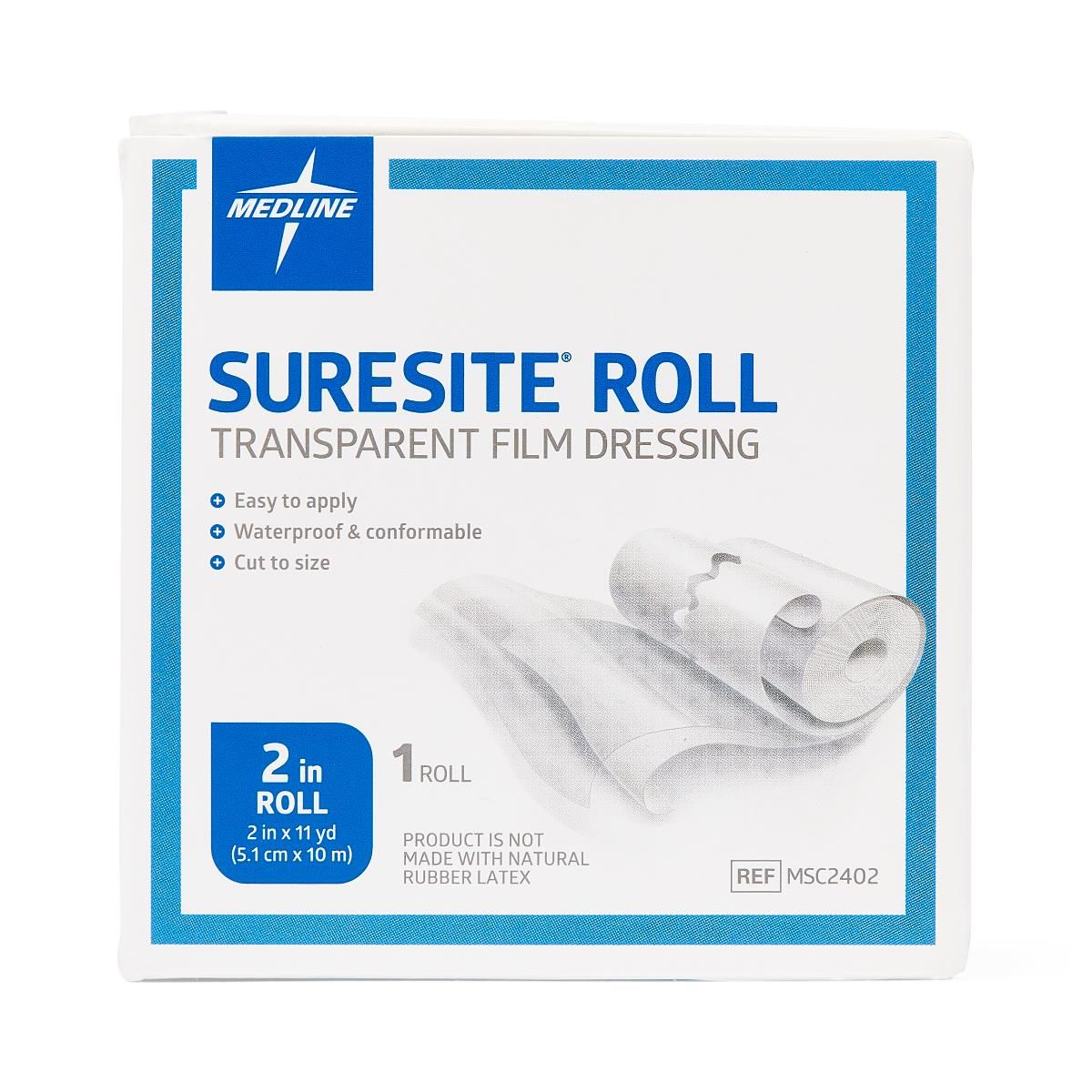 Medline SureSite Roll Transparent Film Dressings