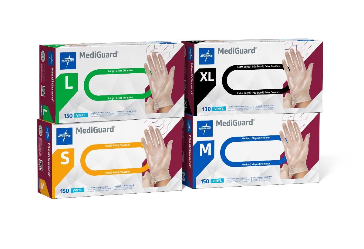 Medline MediGuard Vinyl Synthetic Exam Gloves