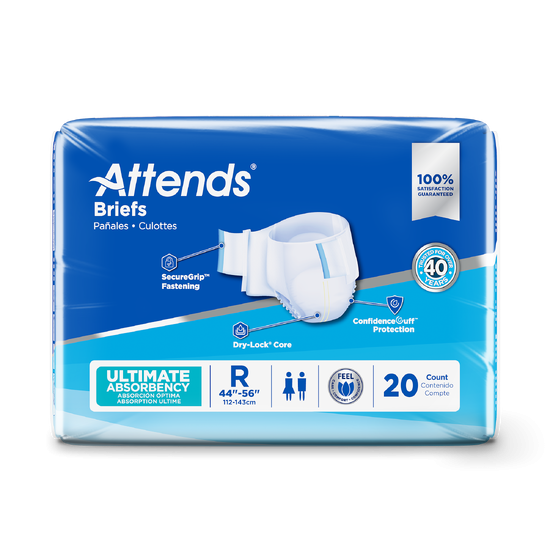 Attends Advanced Briefs, Ultimate Absorbency, Size Regular