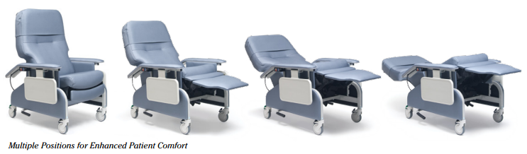 Lumex Deluxe Clinical Care Geri Chair Recliner with Drop Arms Positions