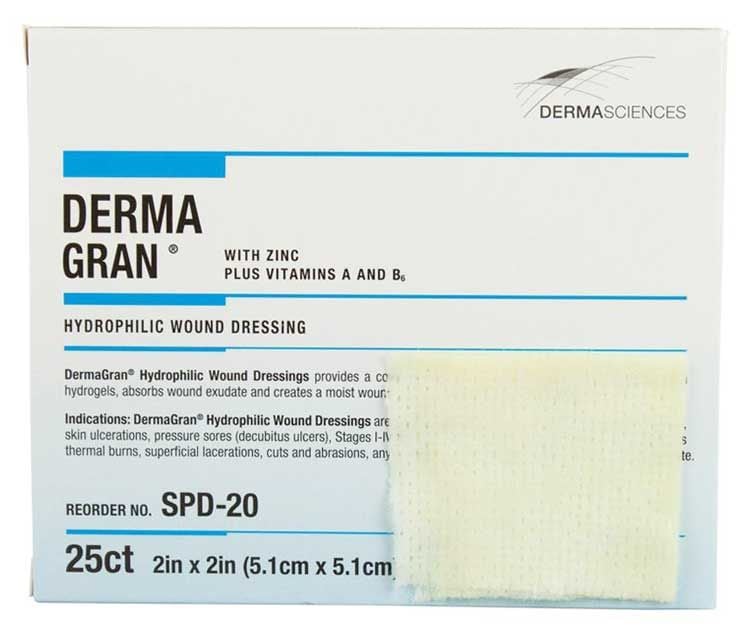 Derma Sciences Dermagran B Hydrophilic Dressings | SPD20, SPD24