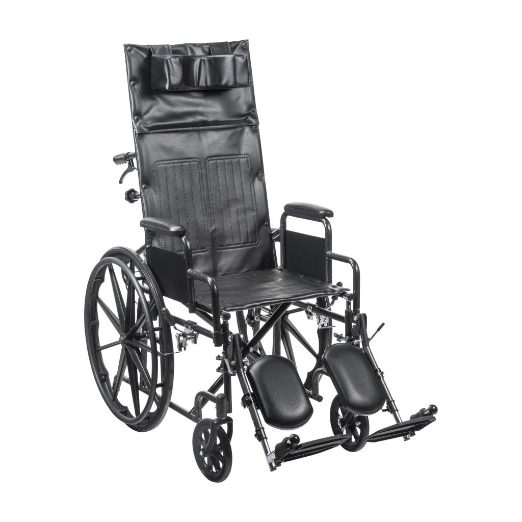 Drive Silver Sport Full Reclining Wheelchair - Desk Arms