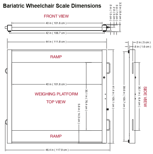 Bariatric Wheelchair Scale Dimensions