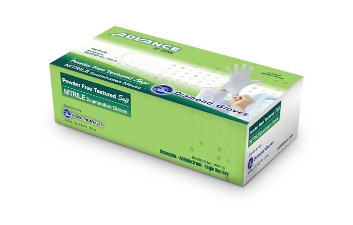 Image 1 of Diamond Gloves Advance IF35W Nitrile Gloves