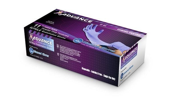 Image 1 of Diamond Gloves X-Advance IF80 Nitrile Exam Gloves