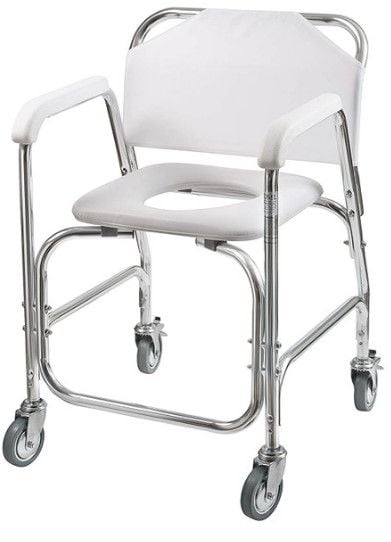 Rolling Shower and Commode Transport Chair