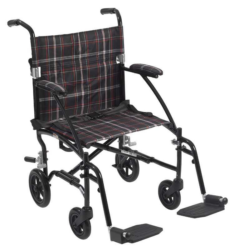 Drive Fly-Lite Aluminum Transport Chair, 19 Inch | Vitality