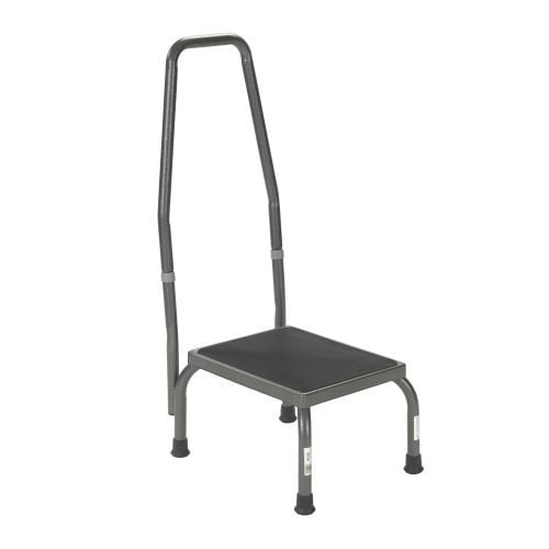 Drive Medical Footstool with Handrail and Non Skid Platform Pad 13031-1SV