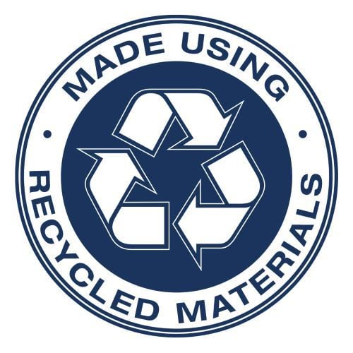 Made using recycled materials