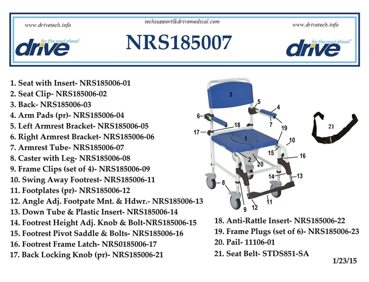 Transfer Chair Parts