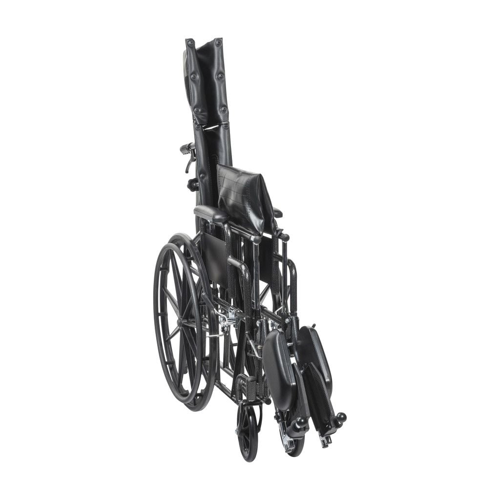Drive Silver Sport Full Reclining Wheelchair - Desk Arms, Folded