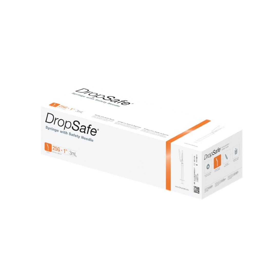 1 mL DropSafe Syringe with Safety Needle, 25G, 1 In. Needle