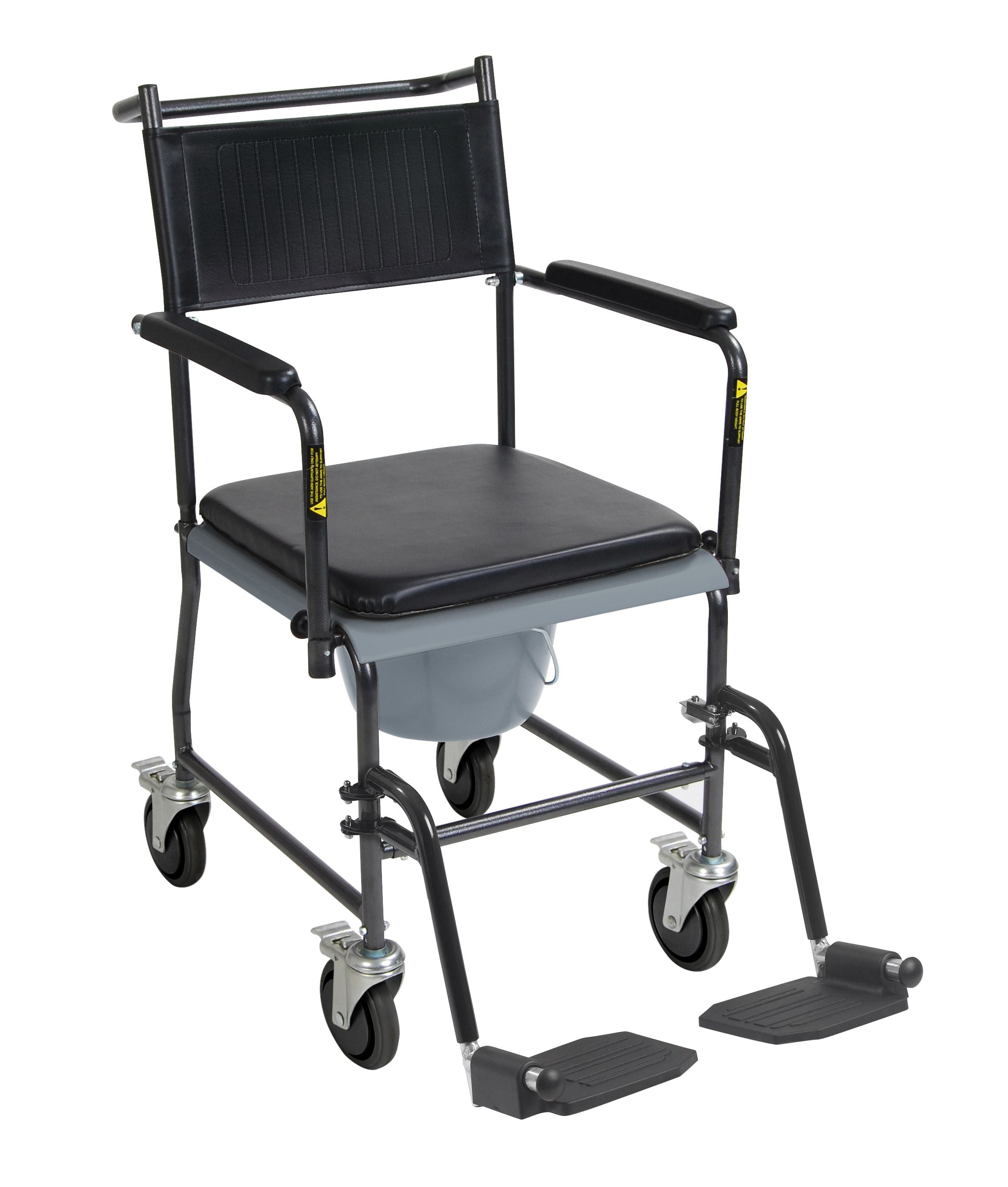 Drive Medical Upholstered Drop Arm Wheeled Commode