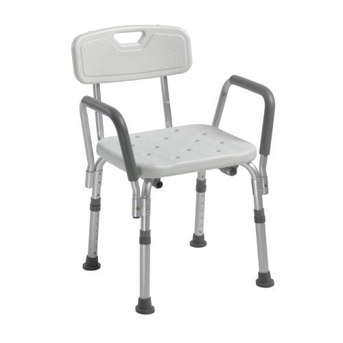 Image 1 of Drive Shower Chair with Back and Removable Padded Arms - 12445KD-1