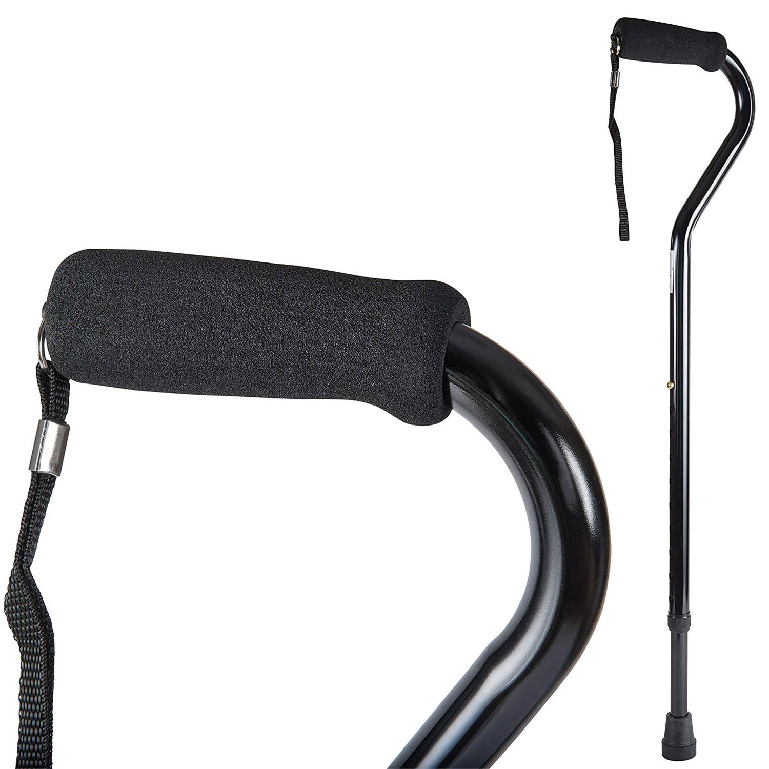 Healthsmart DMI Foam Offset Handgrip Adjustable Aluminum Cane