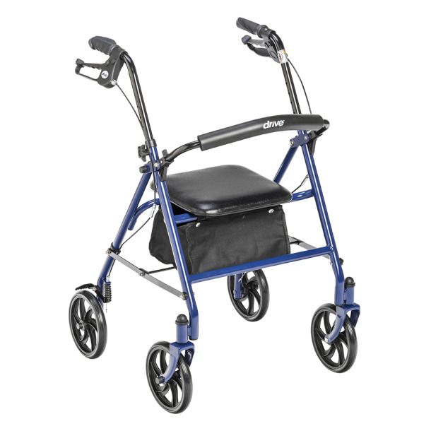 Drive Durable 4-Wheel Rollator, Blue