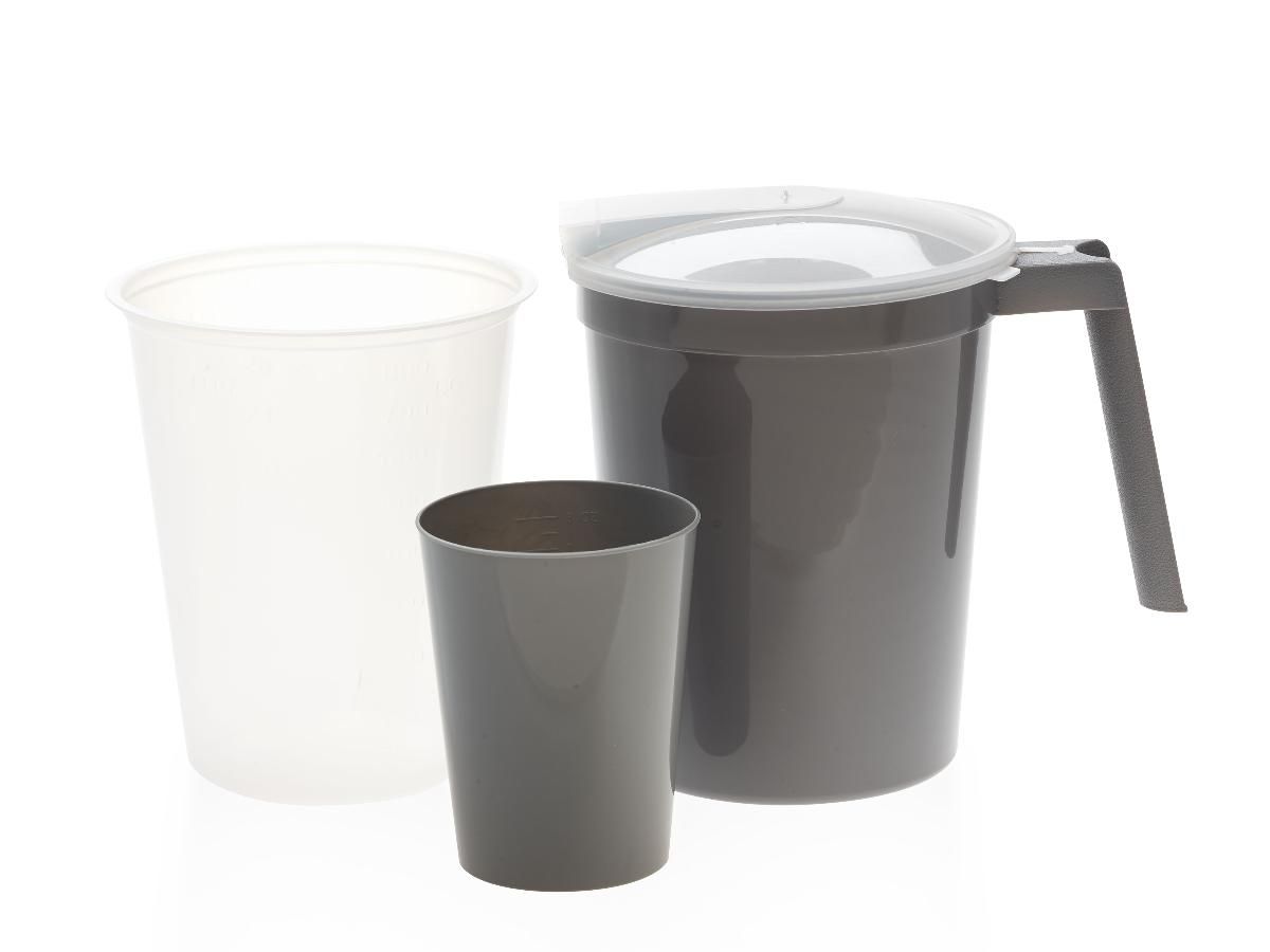 Medline Premium Water Pitcher and Tumbler Set, Graphite - DYK100CMPLT