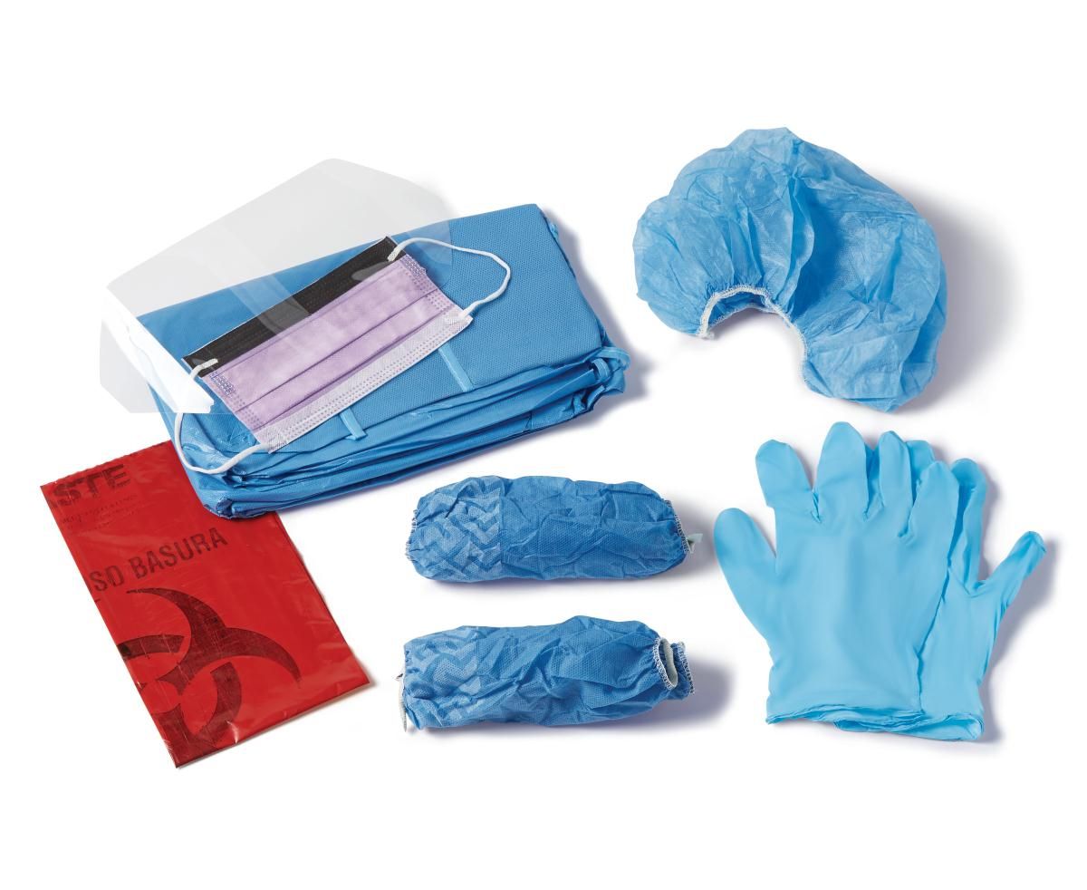 Medline Employee Protection Kits with Eye Shield - DYKD100EPKLF2