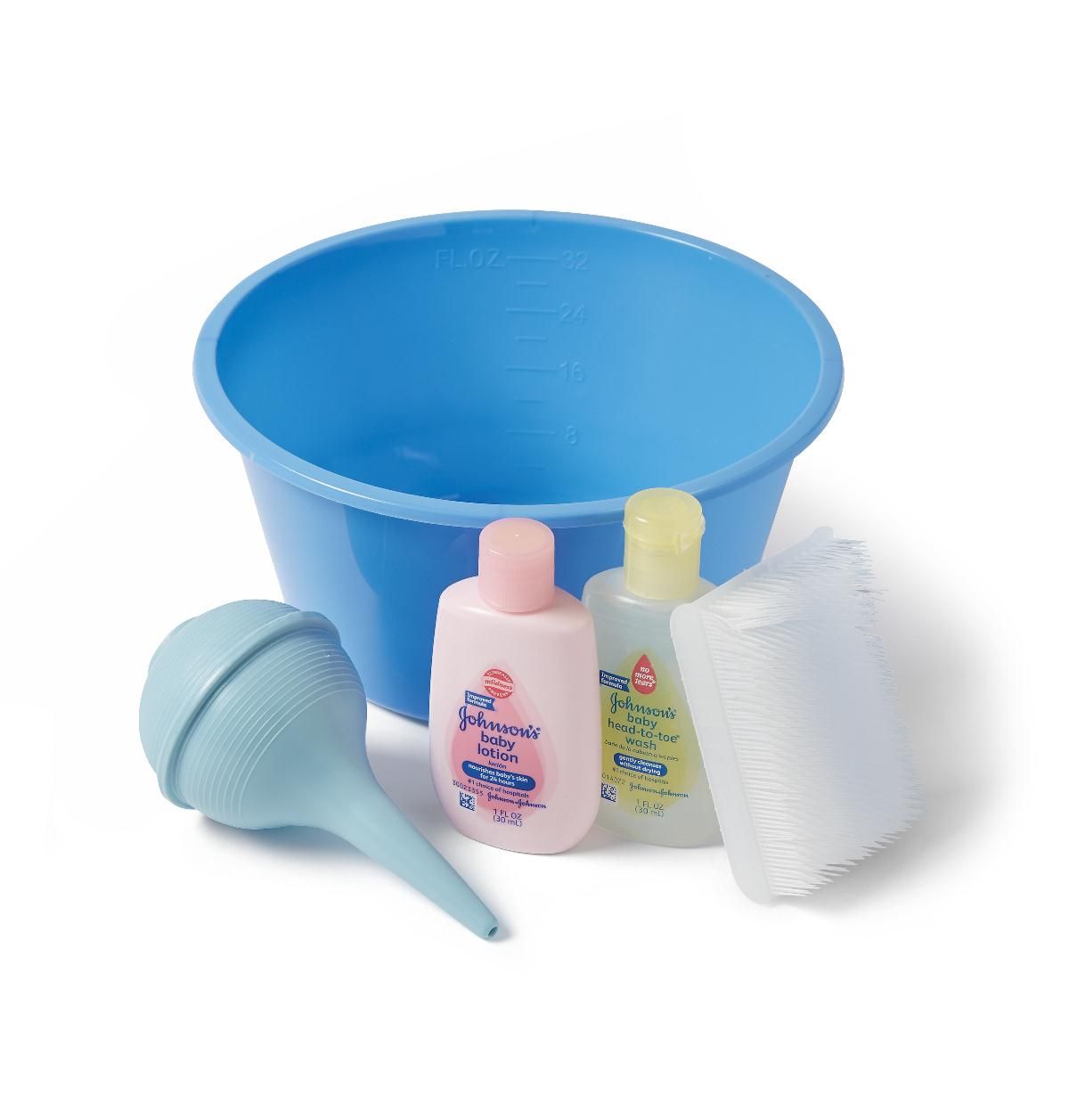 Medline Baby Bath Kit, Wash, Lotion, Bowl, and Syringe - DYKD200COLB