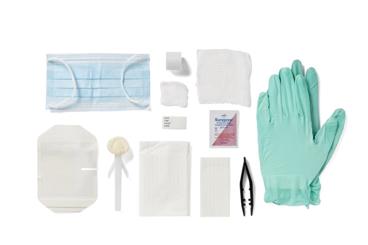 Medline Central Line Dressing Change Tray w/ SureSite Dressing