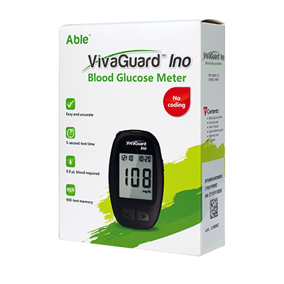 Vivaguard Ino Glucose Meter and Test Strips