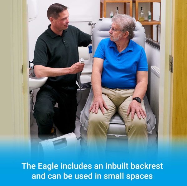 Man sitting comfortably in the Eagle