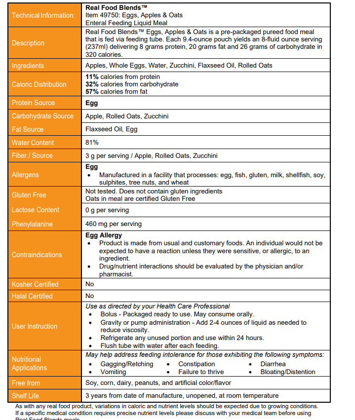 Image 9 of Real Food Blends Tube Feeding Formula