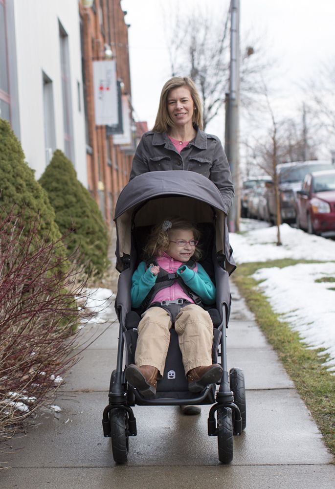 Stroller in use